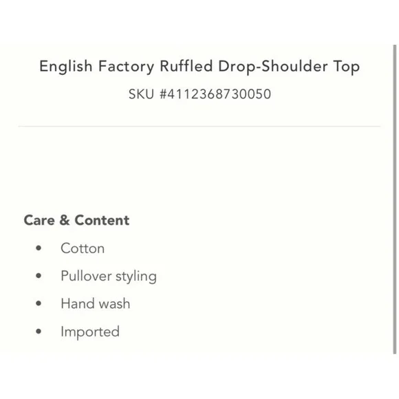 Anthropologie Maeve Top Size XS English Factory Ruffled Drop Shoulder Lime - Picture 13 of 13